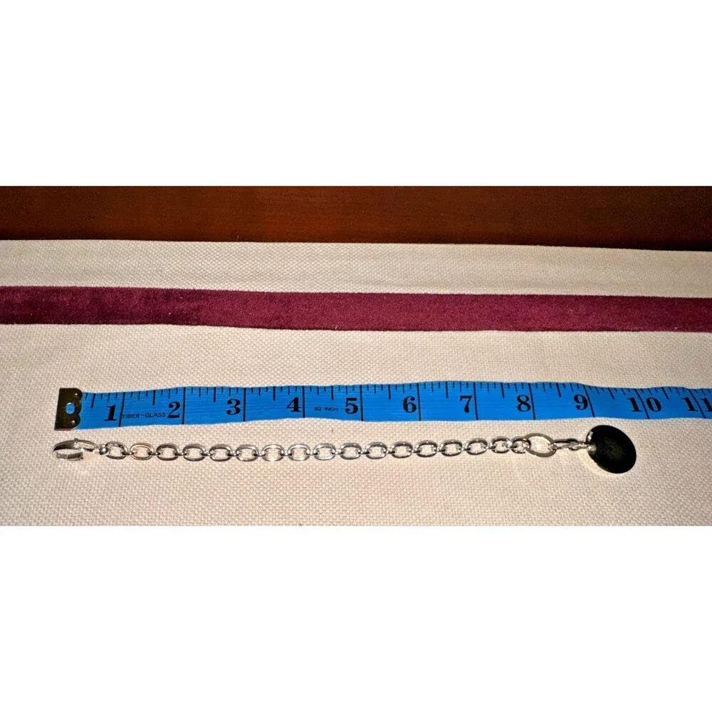 GUCCI TRADEMARK LOGO .925 STERLING SILVER ROUND TAG CHARM Bracelet - Picture 6 of 8